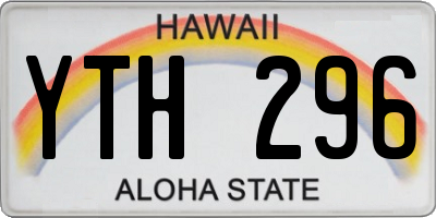 HI license plate YTH296