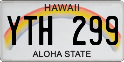 HI license plate YTH299