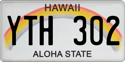 HI license plate YTH302