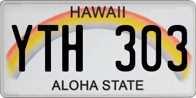 HI license plate YTH303