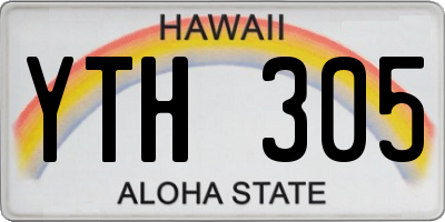 HI license plate YTH305