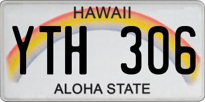 HI license plate YTH306