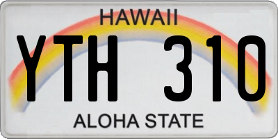 HI license plate YTH310