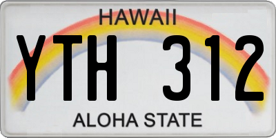 HI license plate YTH312