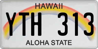 HI license plate YTH313