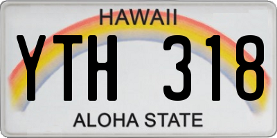 HI license plate YTH318