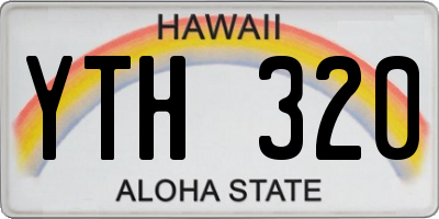 HI license plate YTH320
