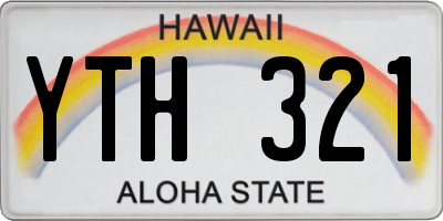 HI license plate YTH321
