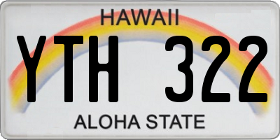 HI license plate YTH322