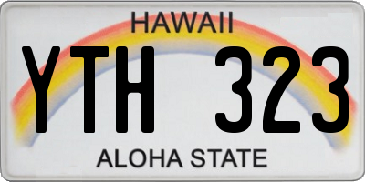 HI license plate YTH323