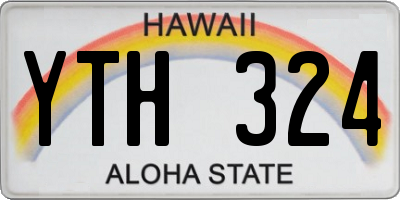 HI license plate YTH324