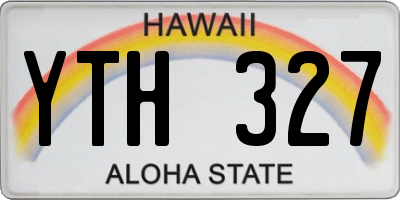 HI license plate YTH327