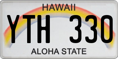 HI license plate YTH330