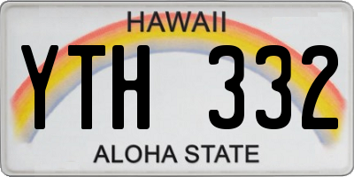 HI license plate YTH332