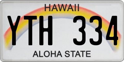 HI license plate YTH334