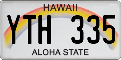HI license plate YTH335