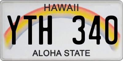 HI license plate YTH340