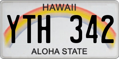 HI license plate YTH342