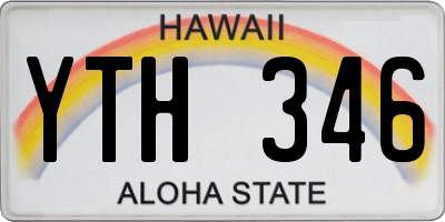 HI license plate YTH346