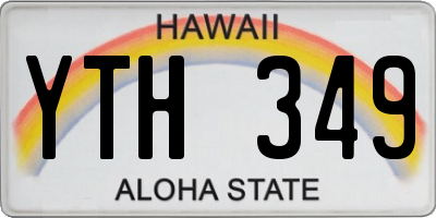 HI license plate YTH349