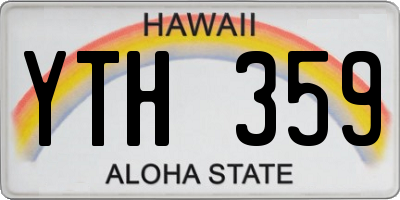 HI license plate YTH359