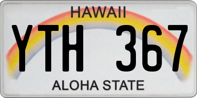 HI license plate YTH367