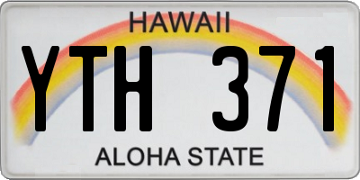HI license plate YTH371