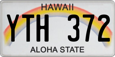 HI license plate YTH372