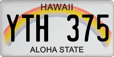 HI license plate YTH375