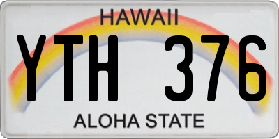 HI license plate YTH376