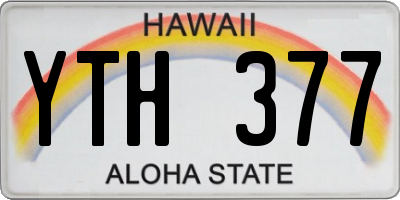 HI license plate YTH377