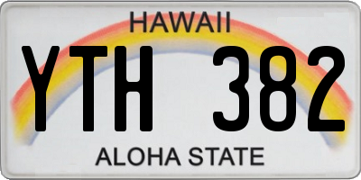 HI license plate YTH382