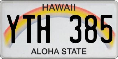 HI license plate YTH385