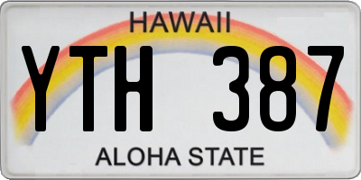 HI license plate YTH387