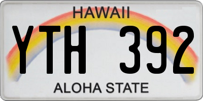 HI license plate YTH392