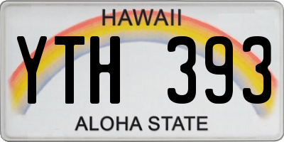 HI license plate YTH393
