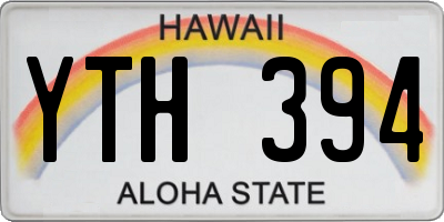 HI license plate YTH394