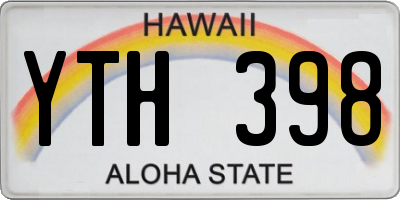 HI license plate YTH398