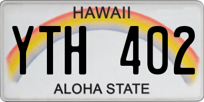 HI license plate YTH402