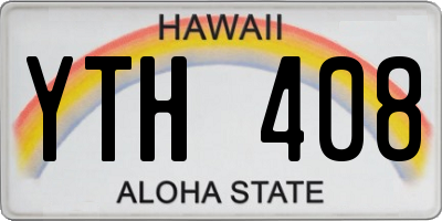 HI license plate YTH408