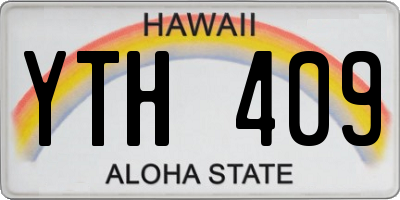 HI license plate YTH409