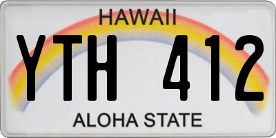 HI license plate YTH412