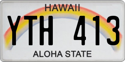 HI license plate YTH413
