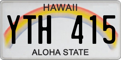 HI license plate YTH415