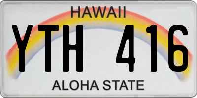 HI license plate YTH416