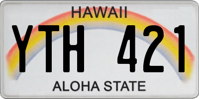 HI license plate YTH421