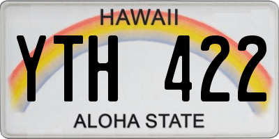 HI license plate YTH422