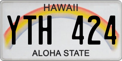 HI license plate YTH424
