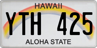 HI license plate YTH425