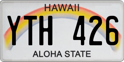 HI license plate YTH426
